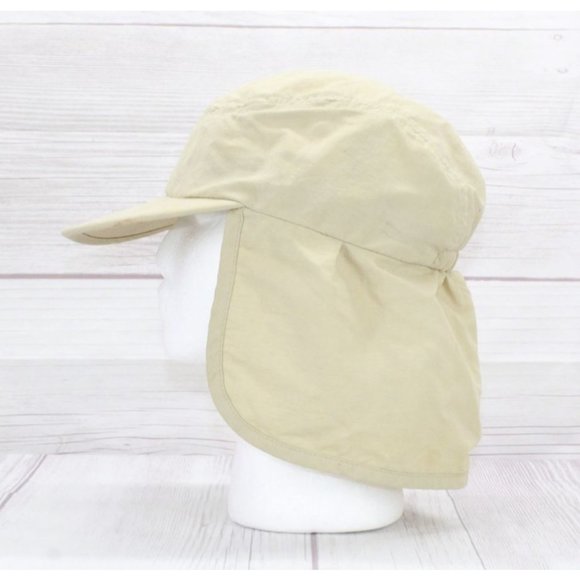 LL Bean Kids Tan Nylon Buzz Off Insect Shield Summer Trapper Hat Size L - Picture 4 of 9